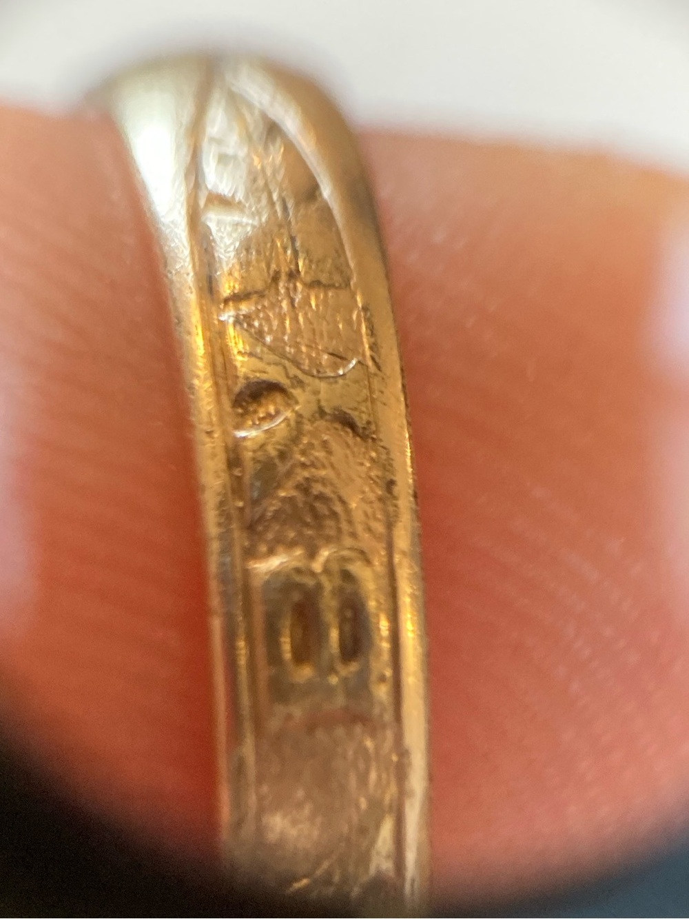 Antique Victorian “BABY” Engraved Ring, Size 3 - Picture 4 of 14